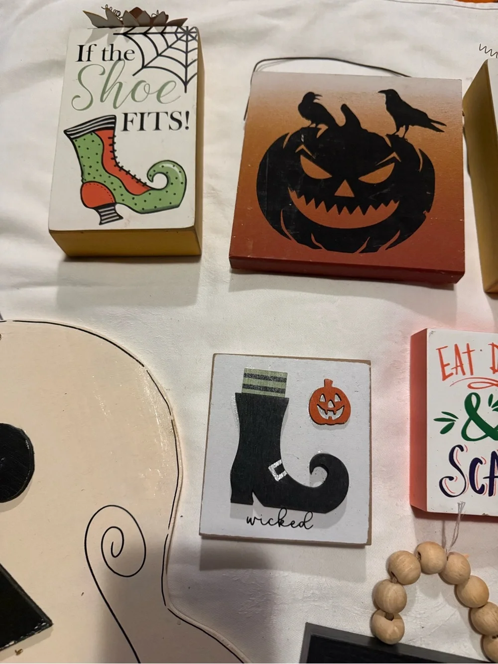 Halloween Home Accent Mix in Orange, Black, White